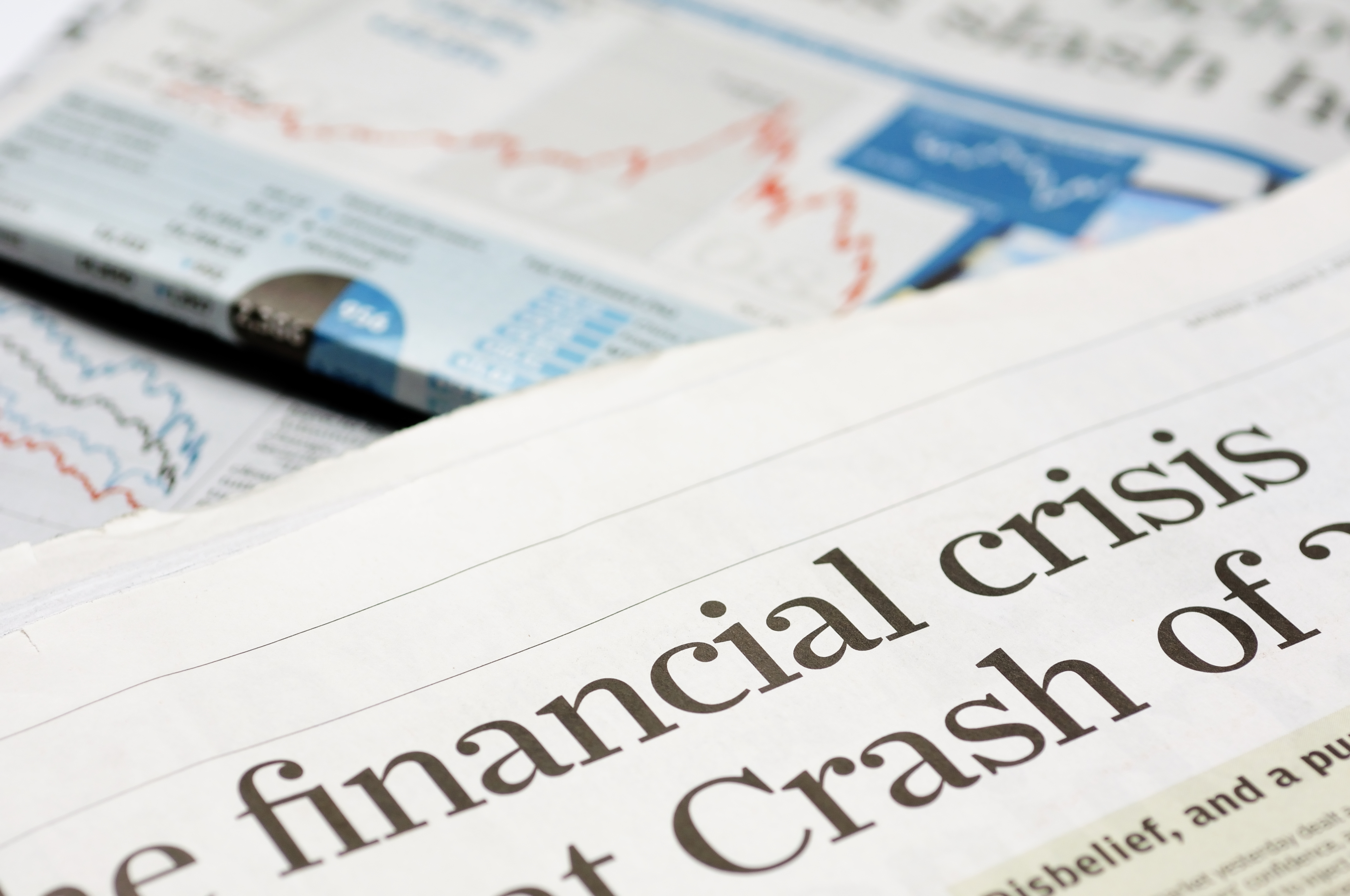 Zeitungsüberschrift Finanzkrise 