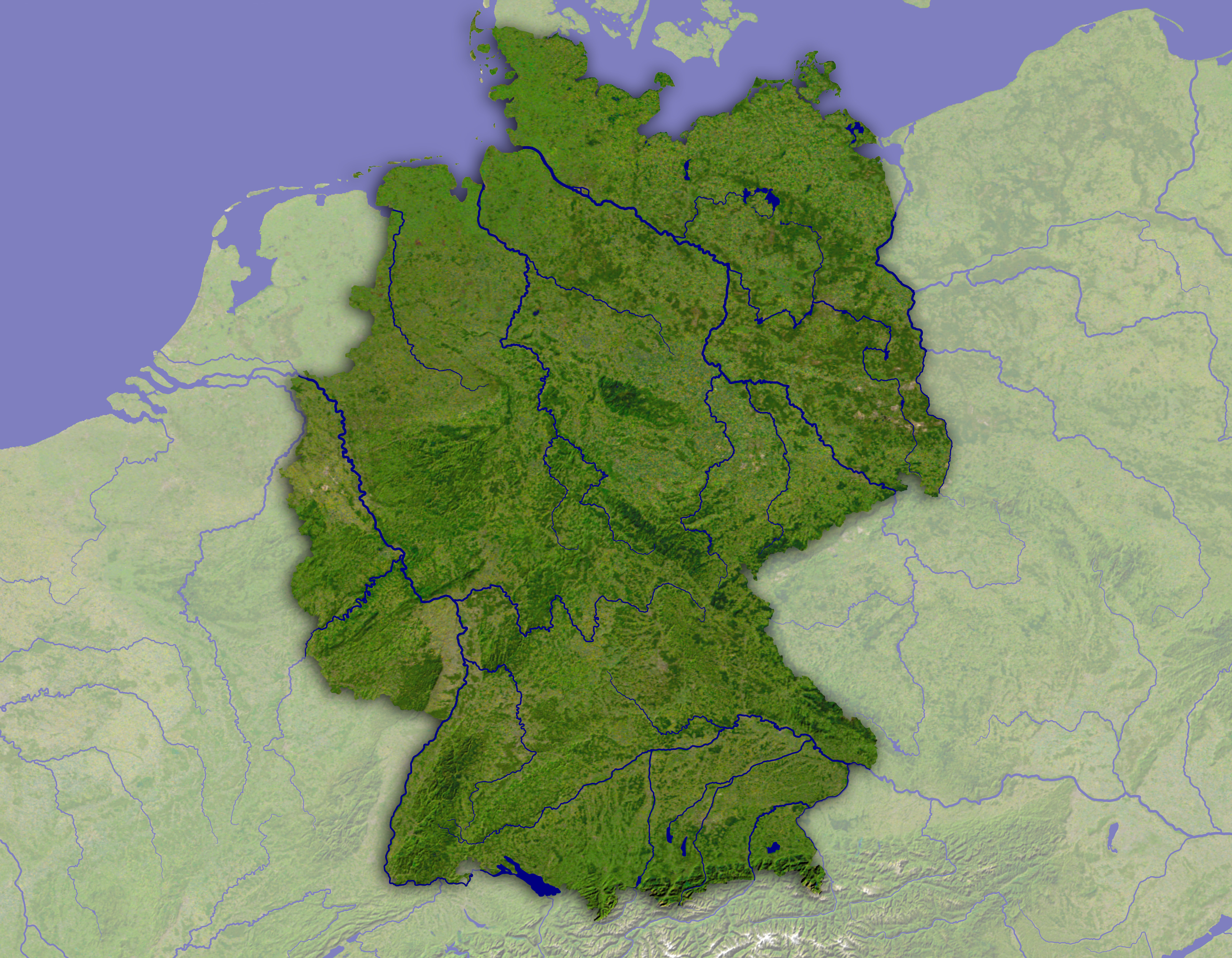 topograpische Karte Deutschlands